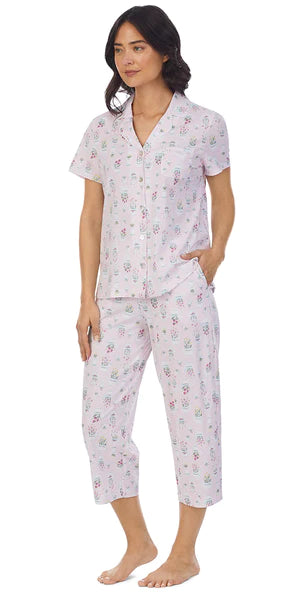 Sketchy Roses Capri Pajama Set 32353