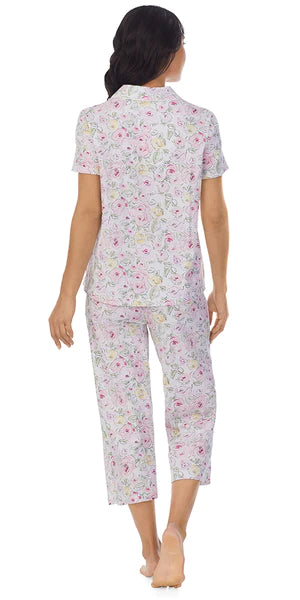 Sketchy Roses Capri Pajama Set 32353