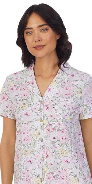 Sketchy Roses Capri Pajama Set 32353