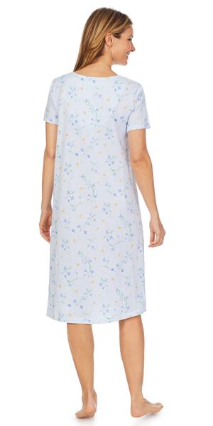 Floral Stripe Soft Jersey Knits Waltz Short Sleeve Nightgown 81954