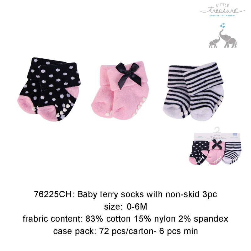 Hudson Childrenswear - Cotton & Terry Newborn Socks - Pink