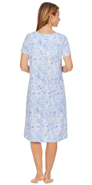 Blue Roses Soft Jersey Knits Waltz Short Sleeve Nightgown 81954