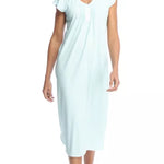 Miss Elaine Women's Short Sleeve Cottonessa Long Gown 507809
