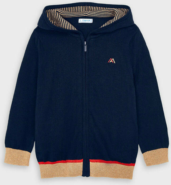Mayoral Children's Knitted Cardigan with Hood for Boy Blue / MAYORAL 10-04147-032 SHIRT / Mayoral - Skinny fit Jeans for Boys -Basic