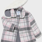 Mayoral Kids Coat Short with Hood for Girl Pink Code: 11-02433-001