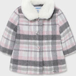 Mayoral Kids Coat Short with Hood for Girl Pink Code: 11-02433-001
