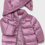Mayoral Kids Casual Jacket Short with Hood for Girl Purple Code: 11-02440-032