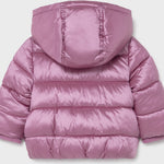 Mayoral Kids Casual Jacket Short with Hood for Girl Purple Code: 11-02440-032