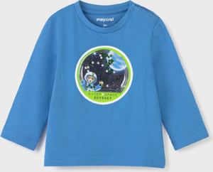 Mayoral Children's Winter Blouse Long Sleeve for Boy Blue  / Mayoral Kids Jeans for Boy Blue Code: 11-00510-068