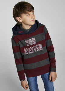 Mayoral Children's Hooded Sweatshirt for Boy Bordeaux Code: 11-07407-078 / Mayoral Tracksuit for Boy Bordeaux Code: 11-00705-039