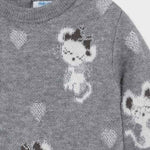 Mayoral Children's Dress Tulle Long Sleeve Gray Code: 11-02923-026