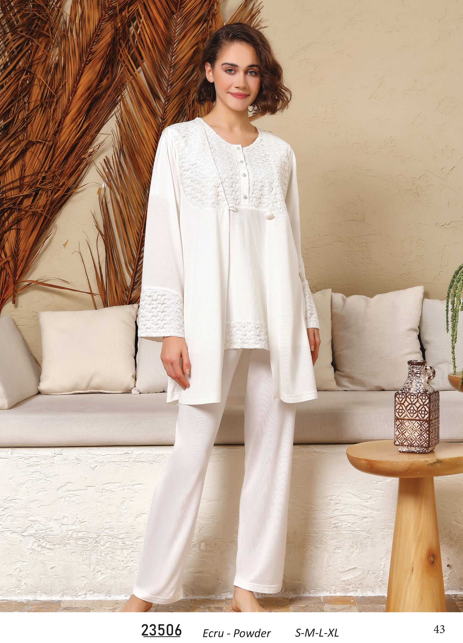 Turkish soft cotton women's set 23506