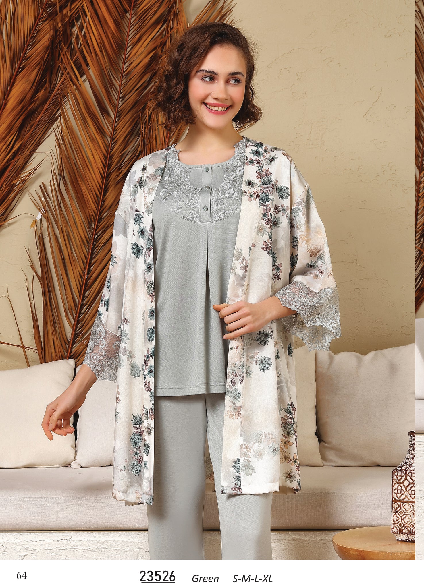 Three-piece cotton pajama from the Turkish brand Tuba 23526