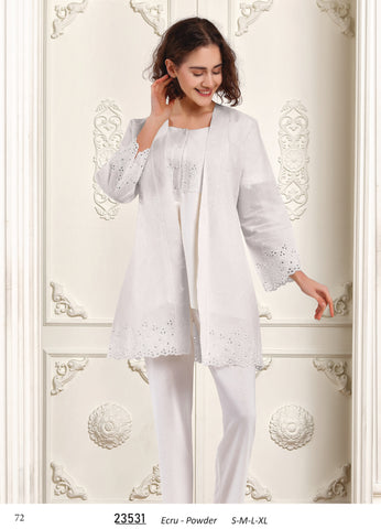 Three-piece cotton pajama from the Turkish brand Tuba 23531