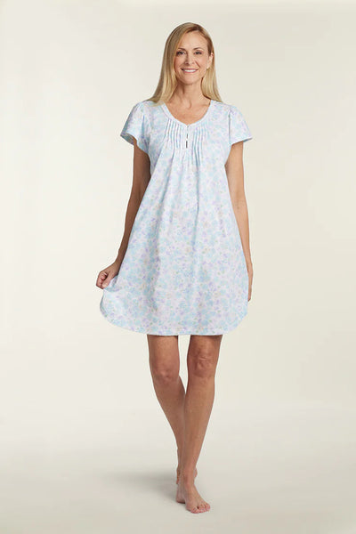 SILKYKNIT NIGHTGOWN - SHORT GOWN/SHORT SLEEVES 209432