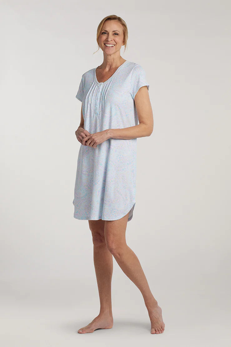 COTTONESSA NIGHTGOWN - SHORT GOWN/SHORT SLEEVES 208411
