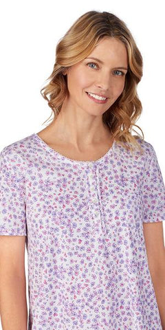 Lilac & Pink Daisy Soft Jersey Long PJ 71702