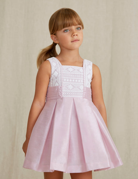 GIRL'S COMBINED SHANTUNG DRESS art. 22-05021-010