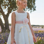 POLKA DOTS LINEN DRESS FOR GIRL art. 22-05030-001