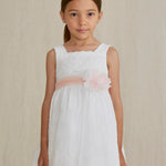 POLKA DOTS LINEN DRESS FOR GIRL art. 22-05030-001