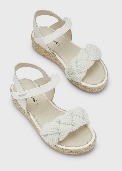 Sandals Cork Platform MAYORAL Fashion Girl PLATFORMA YUTE – WHITE