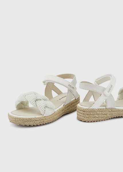 Sandals Cork Platform MAYORAL Fashion Girl PLATFORMA YUTE – WHITE