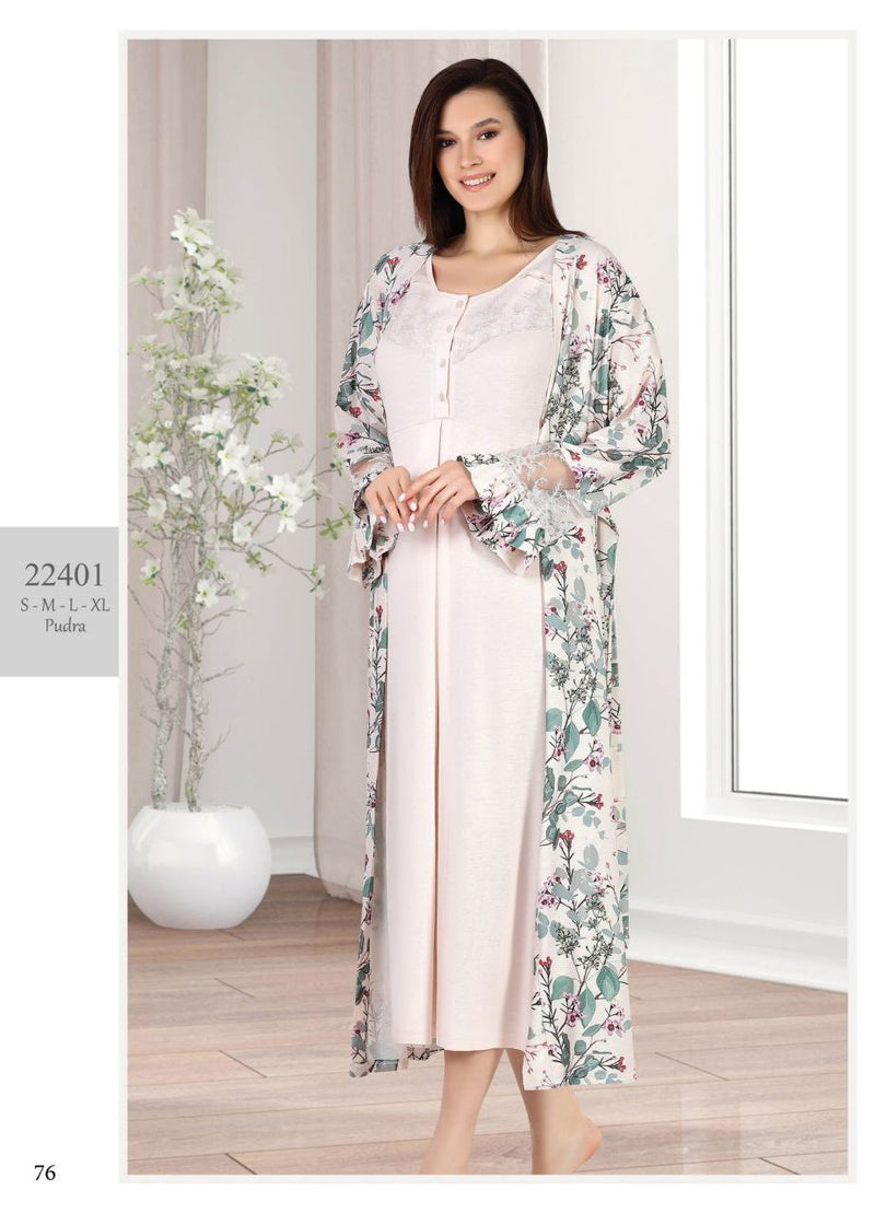 فستان بعباءة طويلة من الماركة التركية Tuba 22401
