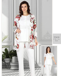 Three-piece cotton pajama from the Turkish brand Tuba 22518