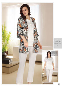 Three-piece cotton pajama from the Turkish brand Tuba 22520