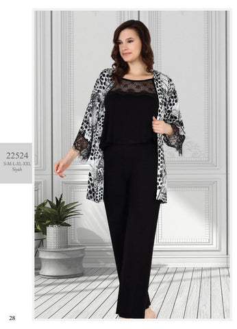 Three-piece cotton pajama from the Turkish brand Tuba 22524