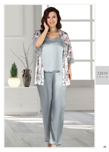 Three-piece satin pajama from the Turkish brand Tuba 22819