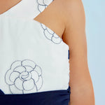Sleeveless Dress w/Floral Print & Belt 5045-2