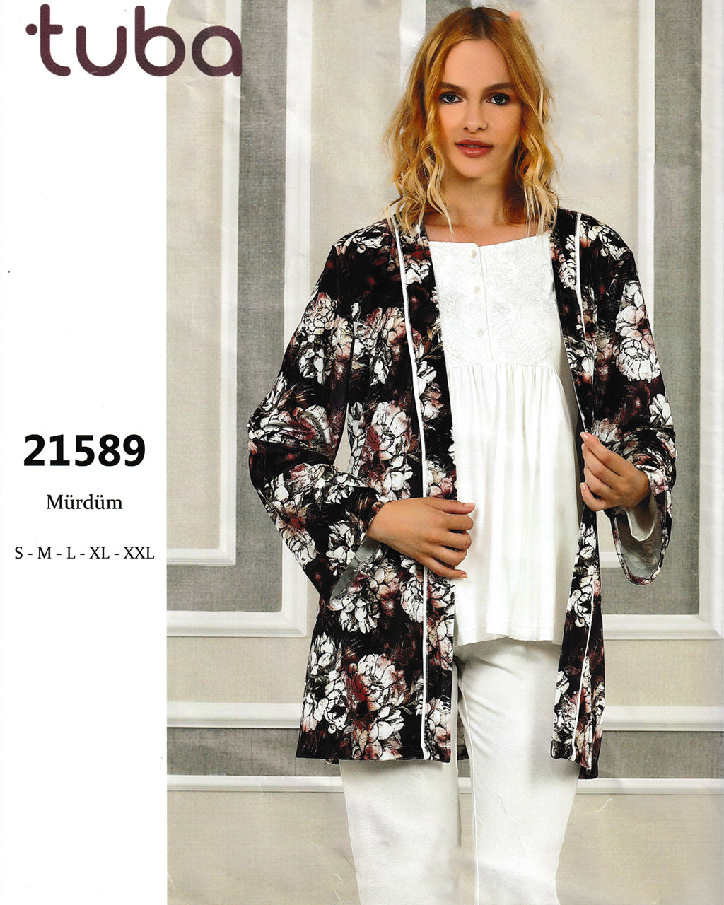 Women's pajama set three pieces, 21589