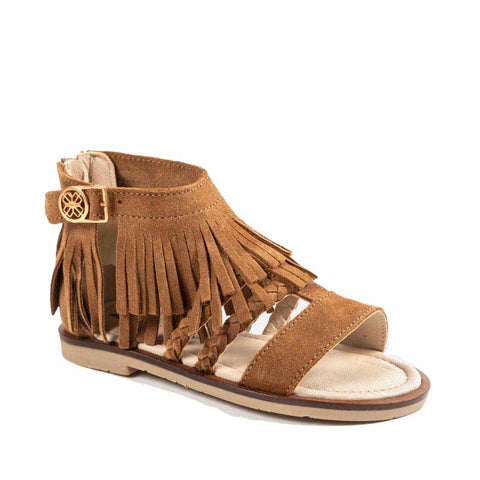 Fringed leather sandals for girl Stock: Brand: Mayoral Model: 29-43055-055