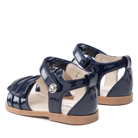 Baby girl's patent leather effect sandals 22-41354-091 Navy blue