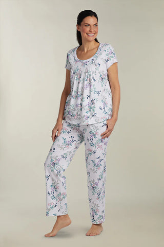 100% COTTON KNIT PAJAMA SET - SHORT SLEEVES 419812