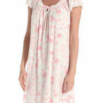 Miss Elaine 209414 New Sofiknit Short Gown Peach/Ivory Floral Monotone