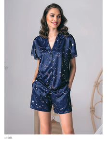 Pajama shorts, satin, with buttons, from Bella Lingerie brand 5085