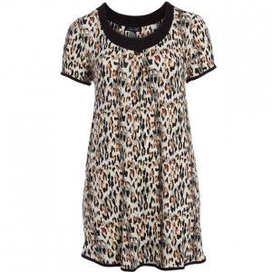 Rene Rofe Sleep Dress - Black Animal Print 513573-370