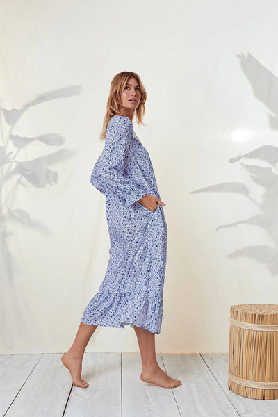 EcoVero™ Navy Dusk Floral Long Sleeve Nightgown 5525055