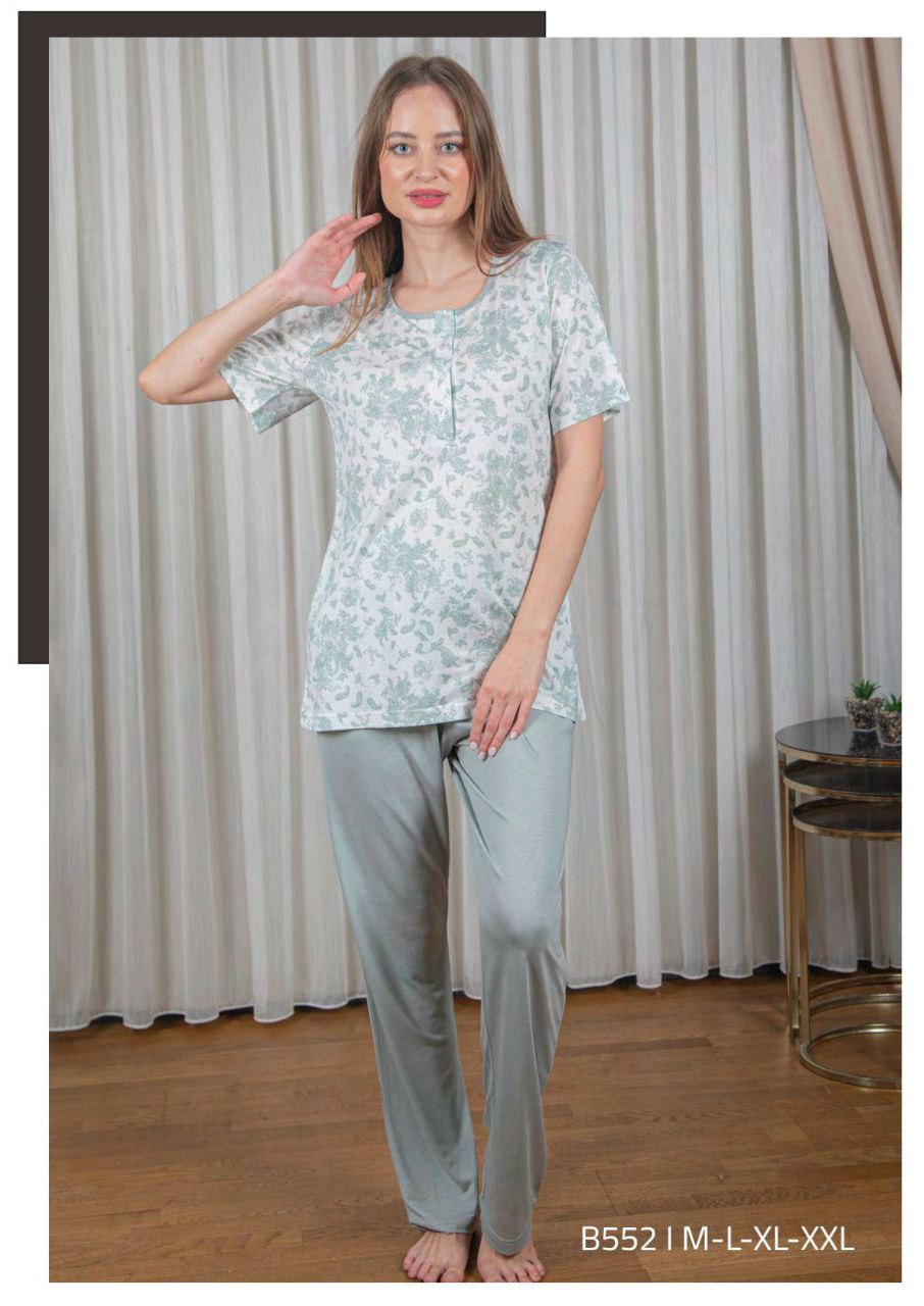 Pajamas for women, cotton, short sleeves, from Black and More 552