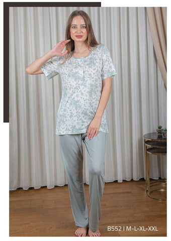 Pajamas for women, cotton, short sleeves, from Black and More 552