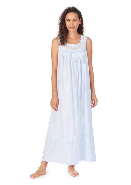 The "Eileen" Dobby Stripe White Gown 5220079