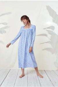 Autumn Blues Cotton Nightgown 5825060