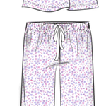 Lilac & Pink Daisy Soft Jersey Long PJ 71702