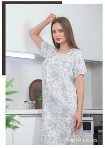 Women's short-sleeved cotton dress from Black and More 708