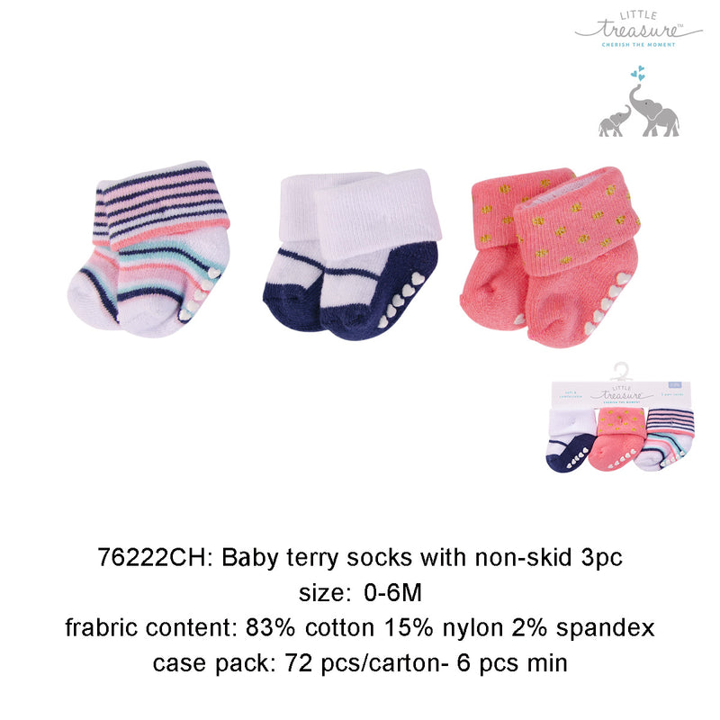 Hudson Childrenswear - Cotton & Terry Newborn Socks - Pink