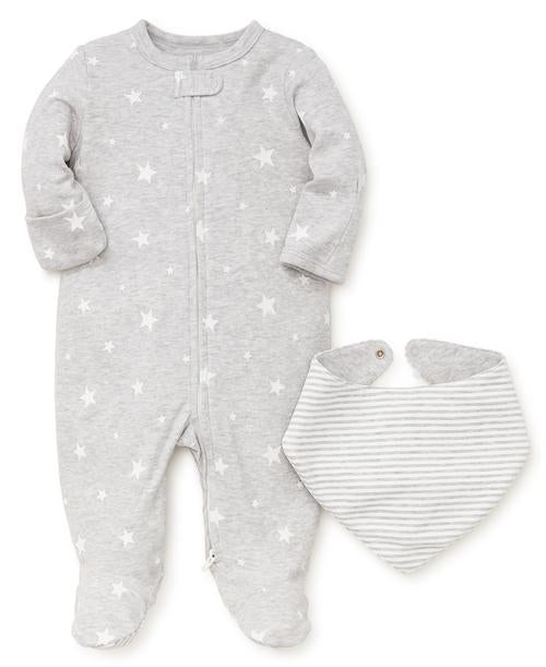 FOOTED ONE PIECE WITH BIB