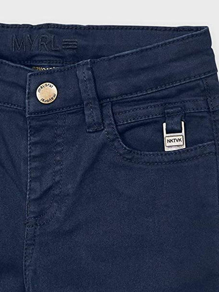 مايورال بويز منقوشة Twill تي شيرت - 4138، شيدر / مايورال 4528، في الخارج - 5 جيب Elastane نحيف السراويل / مايورال سترة بلا أكمام 2 الجانبين مع هود