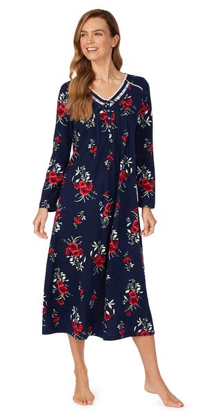 Midnight Floral Long Nightgown 82050